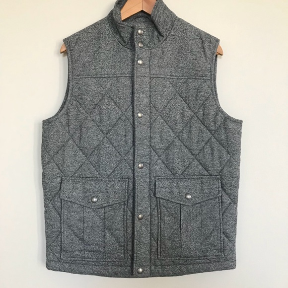 Banana Republic Mens Grey Quilted Vest 